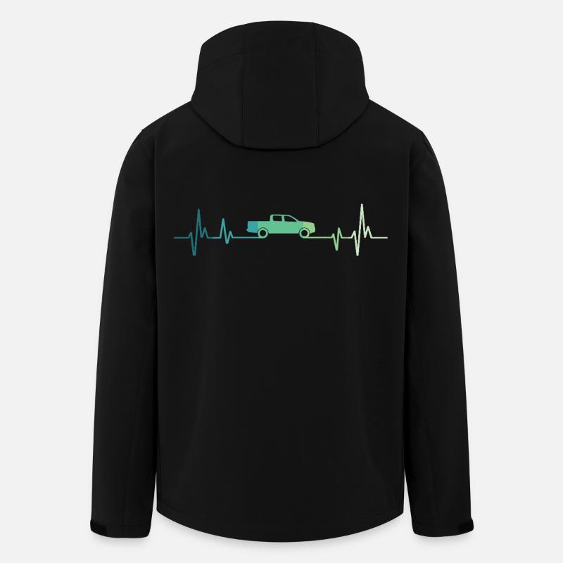 Pick-up Herzschlag-Geländewagen - Recycelte Männer Softshell-Jacke von Stanley/Stella - Schwarz