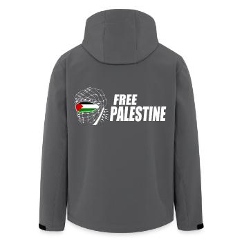 Free palestine - Veste softshell homme en polyester recyclé Stanley/Stella - noir - Dos - AI Model Male 185 light (185cm)