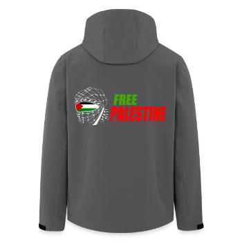 Free palestine - Men’s Recycled Softshell Jacket by Stanley/Stella - black - Back - AI Model Male 185 light (185cm)