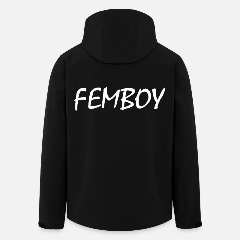 Femboy - Recycelte Männer Softshell-Jacke von Stanley/Stella - Schwarz