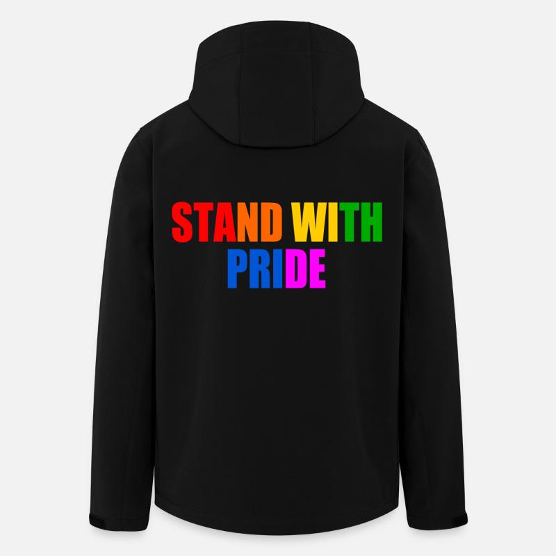 Stand with pride - Recycelte Männer Softshell-Jacke von Stanley/Stella - Schwarz