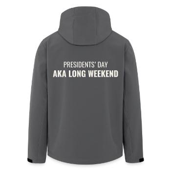 Presidents' Day, auch bekannt als Langes Wochenende, - Recycelte Männer Softshell-Jacke von Stanley/Stella - Schwarz - Hinten - AI Model Male 185 light (185cm)