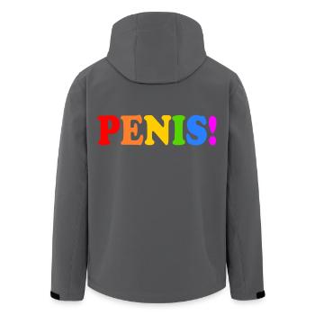 Penis - Recycelte Männer Softshell-Jacke von Stanley/Stella - Schwarz - Hinten - AI Model Male 185 light (185cm)
