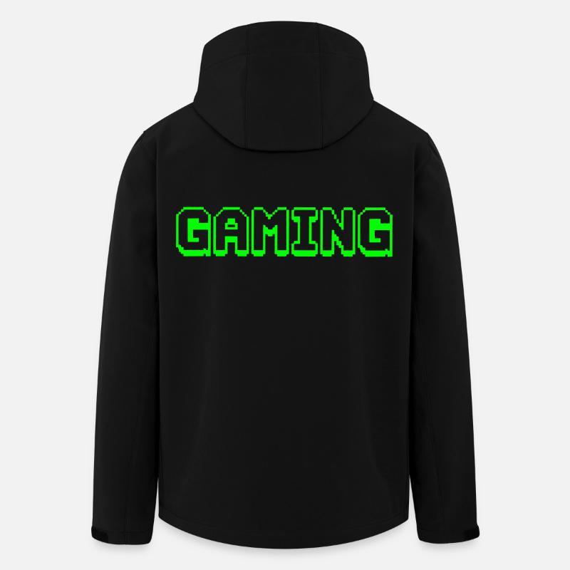 Neon Pixel Gaming Design - Recycelte Männer Softshell-Jacke von Stanley/Stella - Schwarz