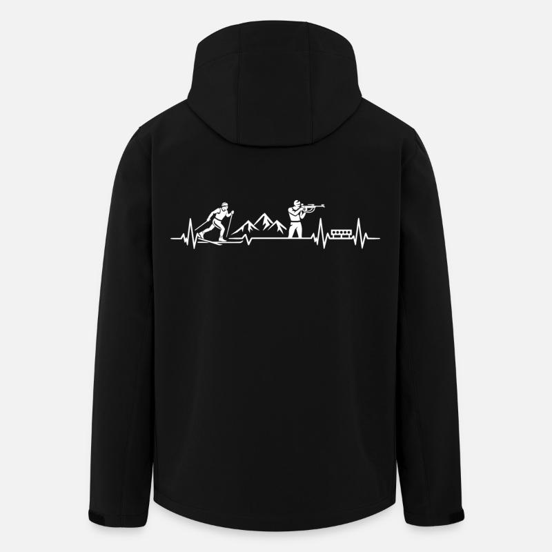 Biathlon Geschenk Biathlet Wintersport - Recycelte Männer Softshell-Jacke von Stanley/Stella - Schwarz