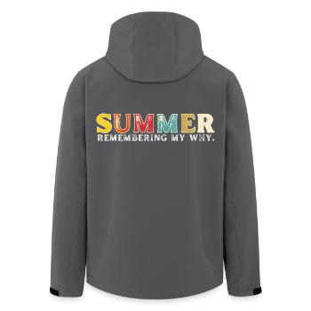 Funny Summer Break Quote Remembering My Why - Veste softshell homme en polyester recyclé Stanley/Stella - noir - Dos - AI Model Male 185 light (185cm)
