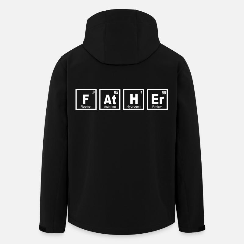Tableau périodique des pères - Veste softshell homme en polyester recyclé Stanley/Stella - noir