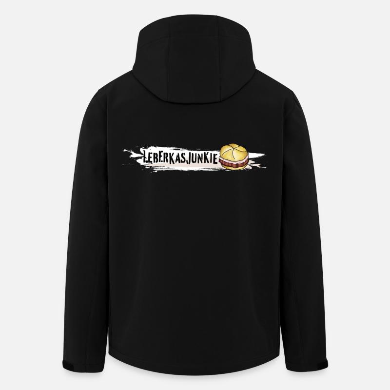 leberkasjunkie leberkäse sprüche fast food - Recycelte Männer Softshell-Jacke von Stanley/Stella - Schwarz