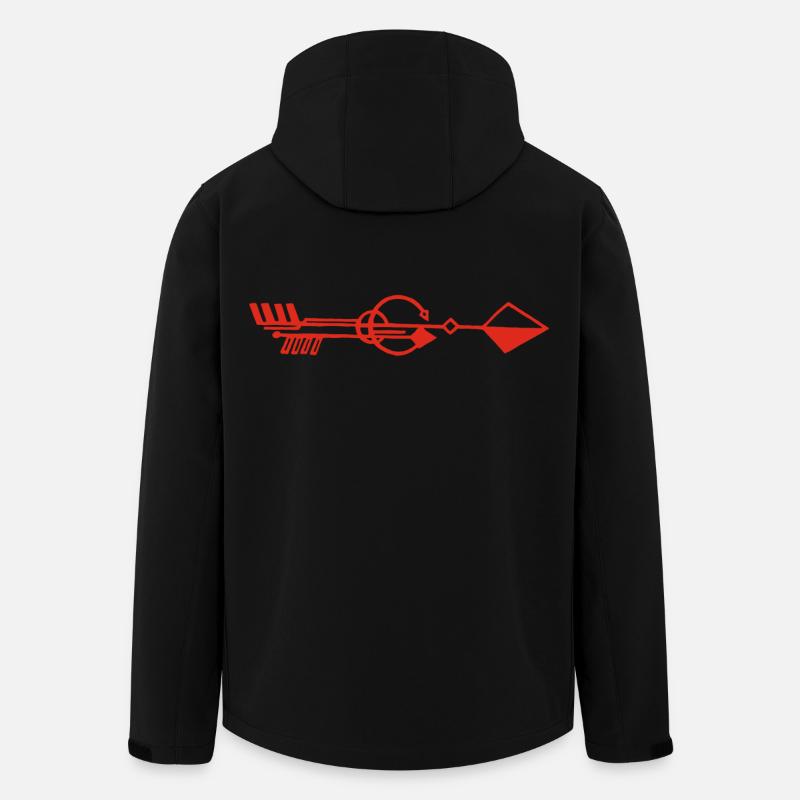 Flèche rouge étrange - Veste softshell homme en polyester recyclé Stanley/Stella - noir