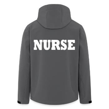 Nurse - Men’s Recycled Softshell Jacket by Stanley/Stella - black - Back - AI Model Male 185 light (185cm)