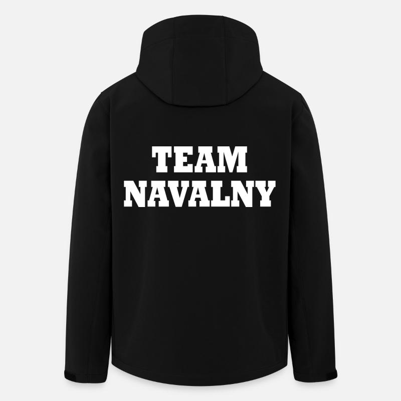Team navalny - Recycelte Männer Softshell-Jacke von Stanley/Stella - Schwarz