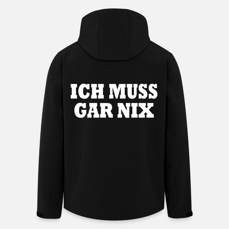 Ich muss gar nix - Recycelte Männer Softshell-Jacke von Stanley/Stella - Schwarz