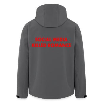 social media killed romance - Veste softshell homme en polyester recyclé Stanley/Stella - noir - Dos - AI Model Male 185 light (185cm)