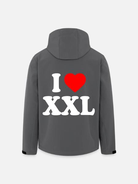 I love xxl - Men’s Recycled Softshell Jacket by Stanley/Stella - black