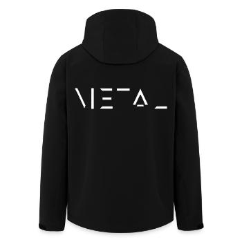 Minimalist Metal Metalhead Gift, Band Concert - Men’s Recycled Softshell Jacket by Stanley/Stella - black - Back - AI Model Male 185 light (185cm)