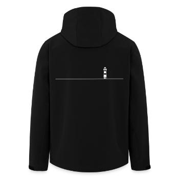 Leuchtturm - Recycelte Männer Softshell-Jacke von Stanley/Stella - Schwarz - Hinten - AI Model Male 185 light (185cm)