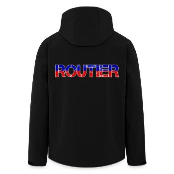 Routier Bleu Blanc Rouge - Veste softshell homme en polyester recyclé Stanley/Stella - noir - Dos - AI Model Male 185 light (185cm)