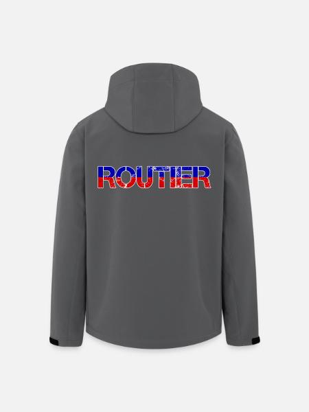 Routier Bleu Blanc Rouge - Veste softshell homme en polyester recyclé Stanley/Stella - noir