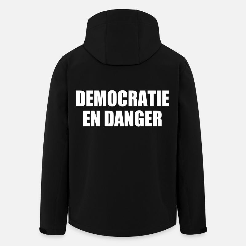 Democracy in danger - Men’s Recycled Softshell Jacket by Stanley/Stella - black