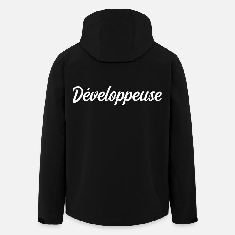 Développeuse - Veste softshell homme en polyester recyclé Stanley/Stella - noir