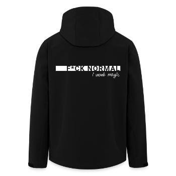 de normal – Je veux de la magie - Veste softshell homme en polyester recyclé Stanley/Stella - noir - Dos - AI Model Male 185 light (185cm)