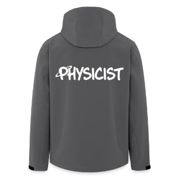 Physiker Schriftzug - Recycelte Männer Softshell-Jacke von Stanley/Stella - Schwarz - Hinten - AI Model Male 185 light (185cm)