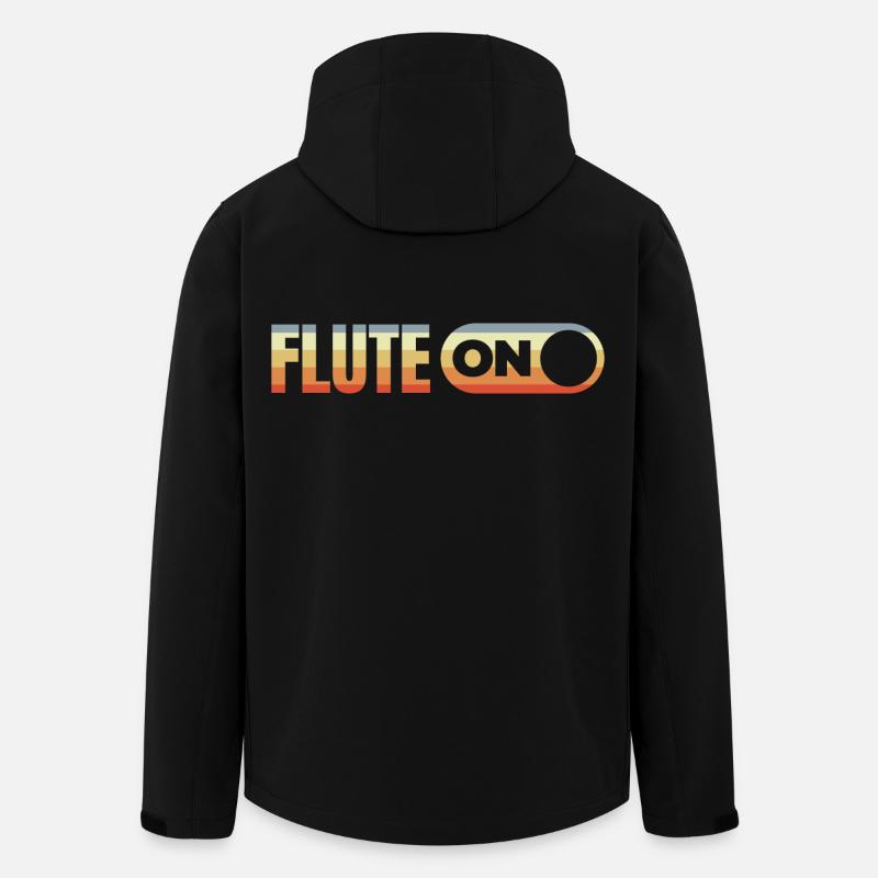 Flute On - Recycelte Männer Softshell-Jacke Discoverer von Stanley/Stella - Schwarz