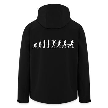 Evolution of Movement - Runner Marathon - Men’s Recycled Softshell Jacket by Stanley/Stella - black - Back - AI Model Male 185 light (185cm)