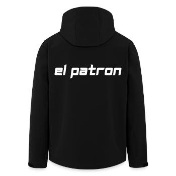 El Patron – Latino Style Print - Recycelte Männer Softshell-Jacke von Stanley/Stella - Schwarz - Hinten - AI Model Male 185 light (185cm)