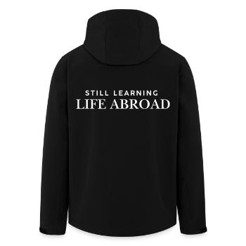 Toujours en apprentissage de la vie à l’étranger Étudiant en échange - Veste softshell homme en polyester recyclé Stanley/Stella - noir - Dos - AI Model Male 185 light (185cm)