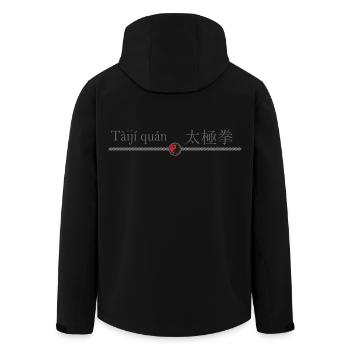 Symbol Tai Chi - Yoga Buddha Entspannung - Recycelte Männer Softshell-Jacke von Stanley/Stella - Schwarz - Hinten - AI Model Male 185 light (185cm)
