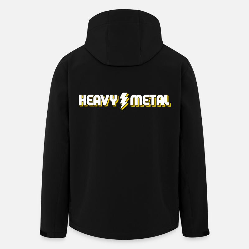 Heavy Metal Lightning Bolt Text-Logo - Recycelte Männer Softshell-Jacke von Stanley/Stella - Schwarz