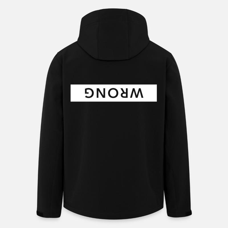 wrong upside down funny saying - Men’s Recycled Softshell Jacket by Stanley/Stella - black