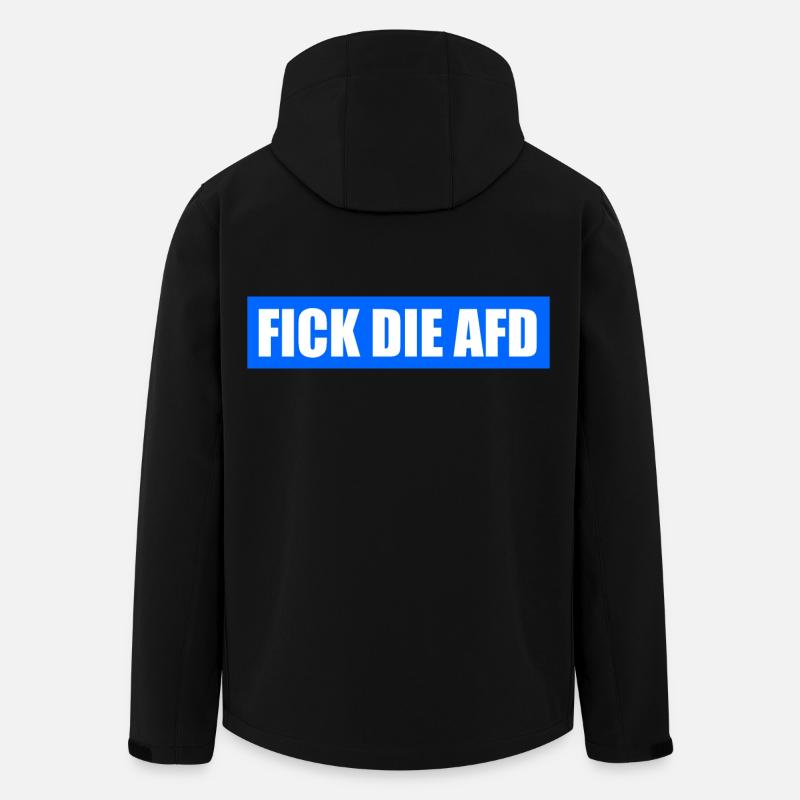 Fick die afd - Recycelte Männer Softshell-Jacke von Stanley/Stella - Schwarz
