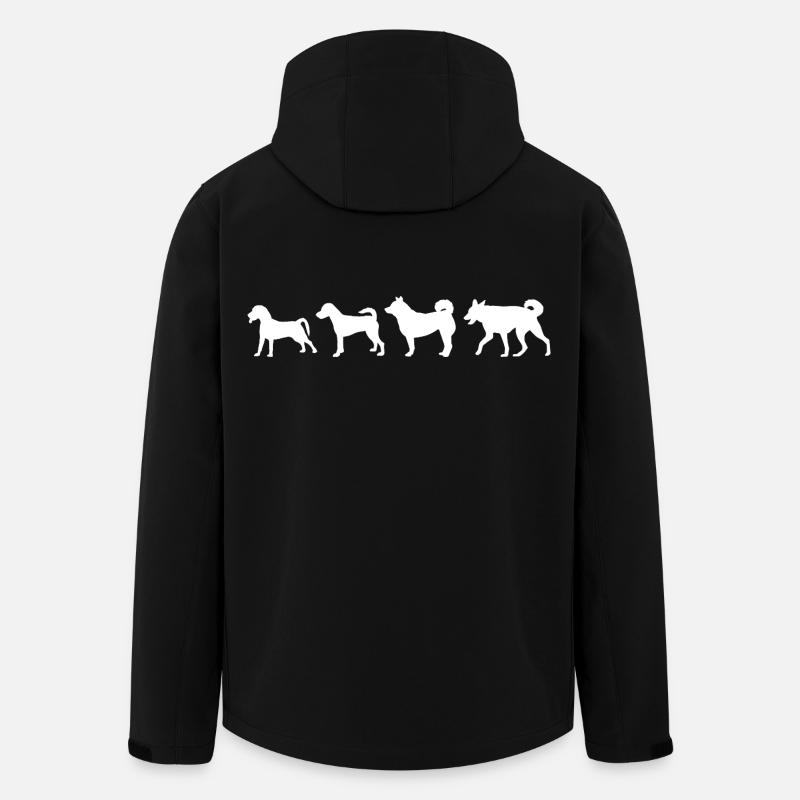 Hund Evolution - Recycelte Männer Softshell-Jacke von Stanley/Stella - Schwarz