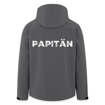 Papitän Vatertag bester Papa Anker - Recycelte Männer Softshell-Jacke von Stanley/Stella - Schwarz - Hinten - AI Model Male 185 light (185cm)