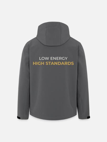 Low Energy - High Standards - Men’s Recycled Softshell Jacket by Stanley/Stella - black