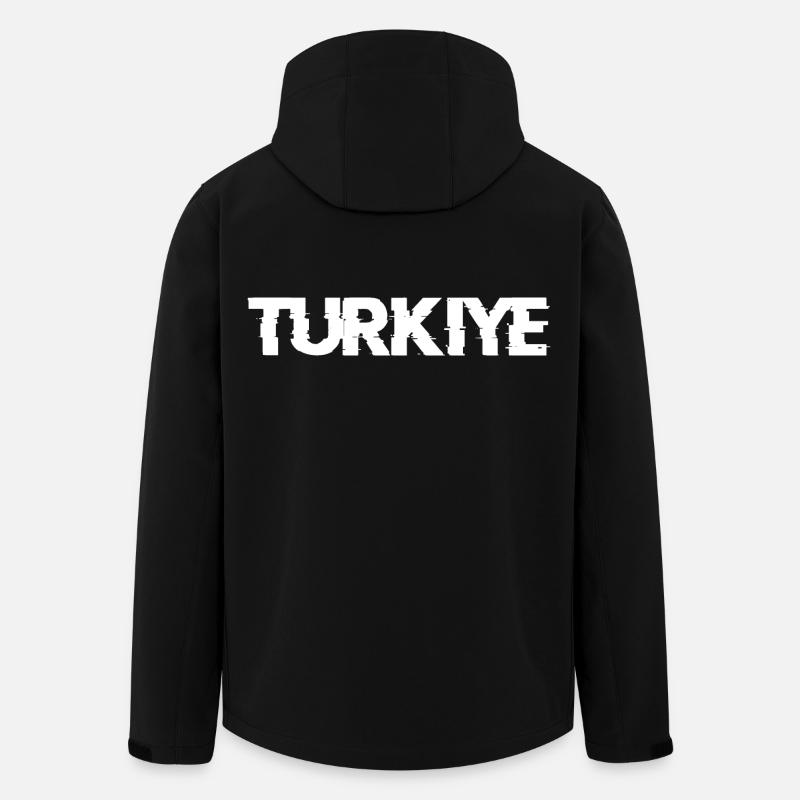 Türkiye Glitch | Turkey Lettering - Men’s Recycled Softshell Jacket by Stanley/Stella - black