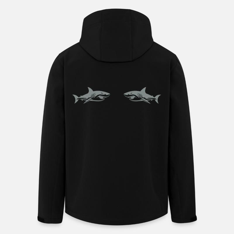 Requins - Veste softshell homme en polyester recyclé Stanley/Stella - noir