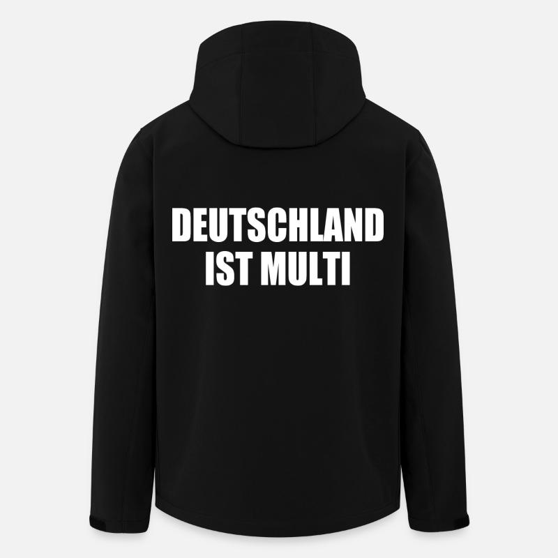 Deutschland ist multi - Recycelte Männer Softshell-Jacke von Stanley/Stella - Schwarz