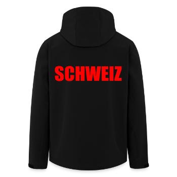 Suisse - Veste softshell homme en polyester recyclé Stanley/Stella - noir - Dos - AI Model Male 185 light (185cm)