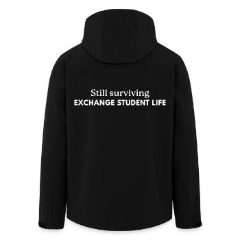 Survivre encore à la vie d’étudiant d’échange - Veste softshell homme en polyester recyclé Stanley/Stella - noir - Dos - AI Model Male 185 light (185cm)