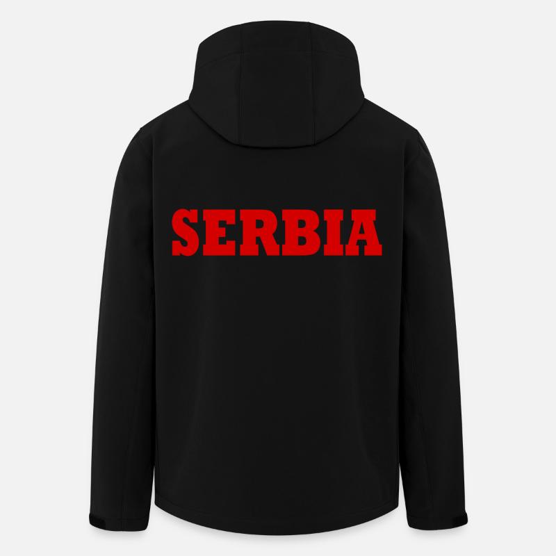 Serbien - Recycelte Männer Softshell-Jacke von Stanley/Stella - Schwarz
