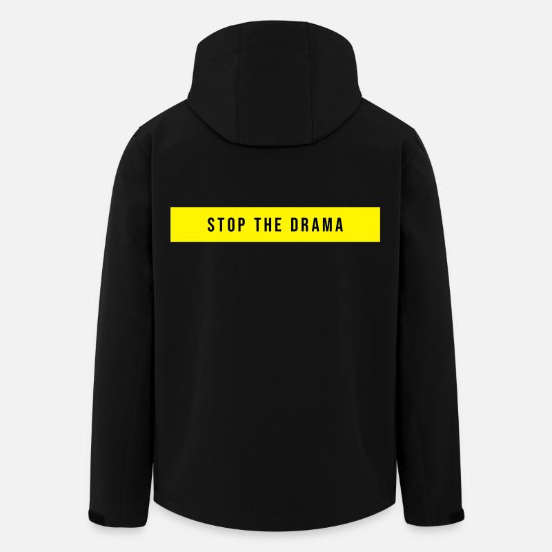 Stop the Drama Spruch - Recycelte Männer Softshell-Jacke von Stanley/Stella - Schwarz