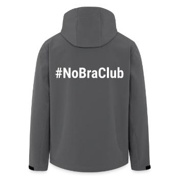 NoBraClub Weiß - Recycelte Männer Softshell-Jacke von Stanley/Stella - Schwarz - Hinten - AI Model Male 185 light (185cm)
