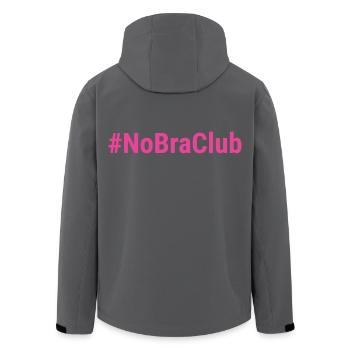 NoBraClub Rosa - Recycelte Männer Softshell-Jacke von Stanley/Stella - Schwarz - Hinten - AI Model Male 185 light (185cm)