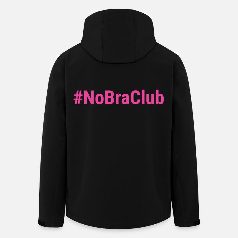NoBraClub Rosa - Recycelte Männer Softshell-Jacke von Stanley/Stella - Schwarz
