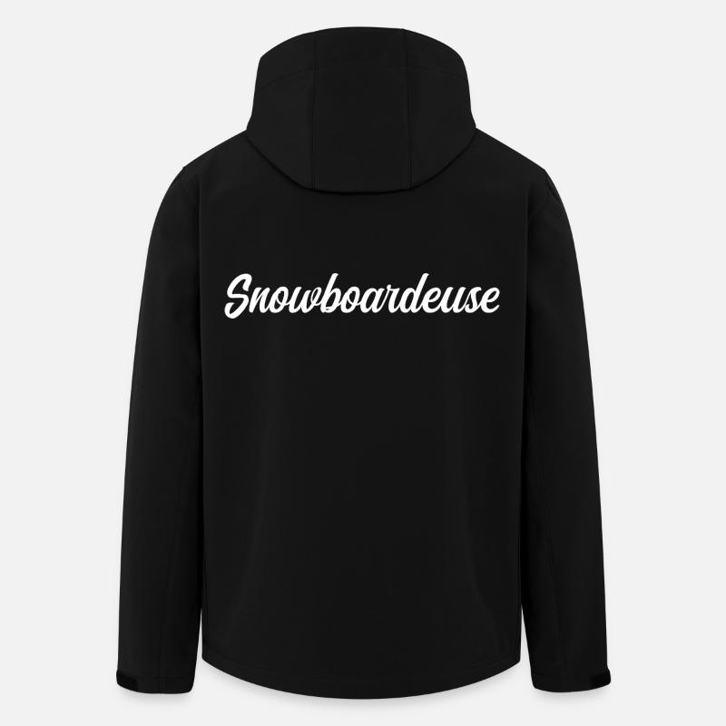 Snowboardeuse  - Veste softshell homme en polyester recyclé Stanley/Stella - noir