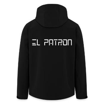 El Patron Typography – Cooles Leader Motiv - Recycelte Männer Softshell-Jacke von Stanley/Stella - Schwarz - Hinten - AI Model Male 185 light (185cm)