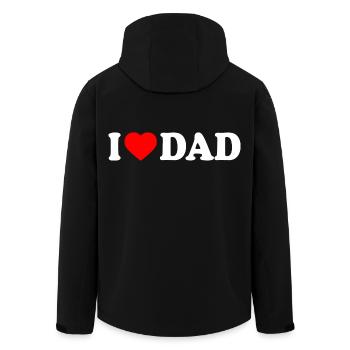 I love dad - Recycelte Männer Softshell-Jacke von Stanley/Stella - Schwarz - Hinten - AI Model Male 185 light (185cm)